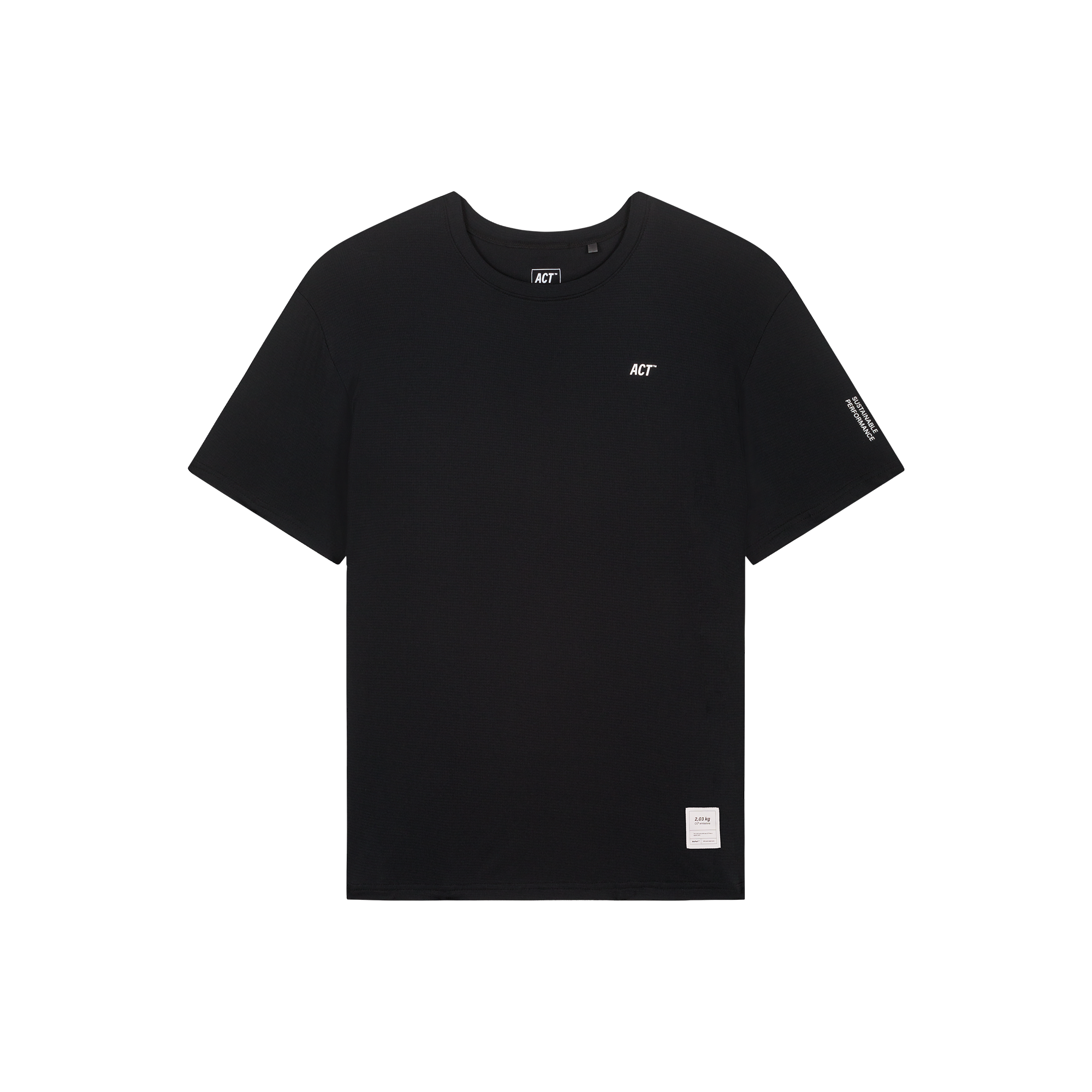BioPerf™️ Running T-Shirt in black, lightweight and breathable, made from 100% plant-based nylon.